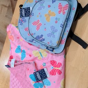 Girls Wildkin Backpack & throw set